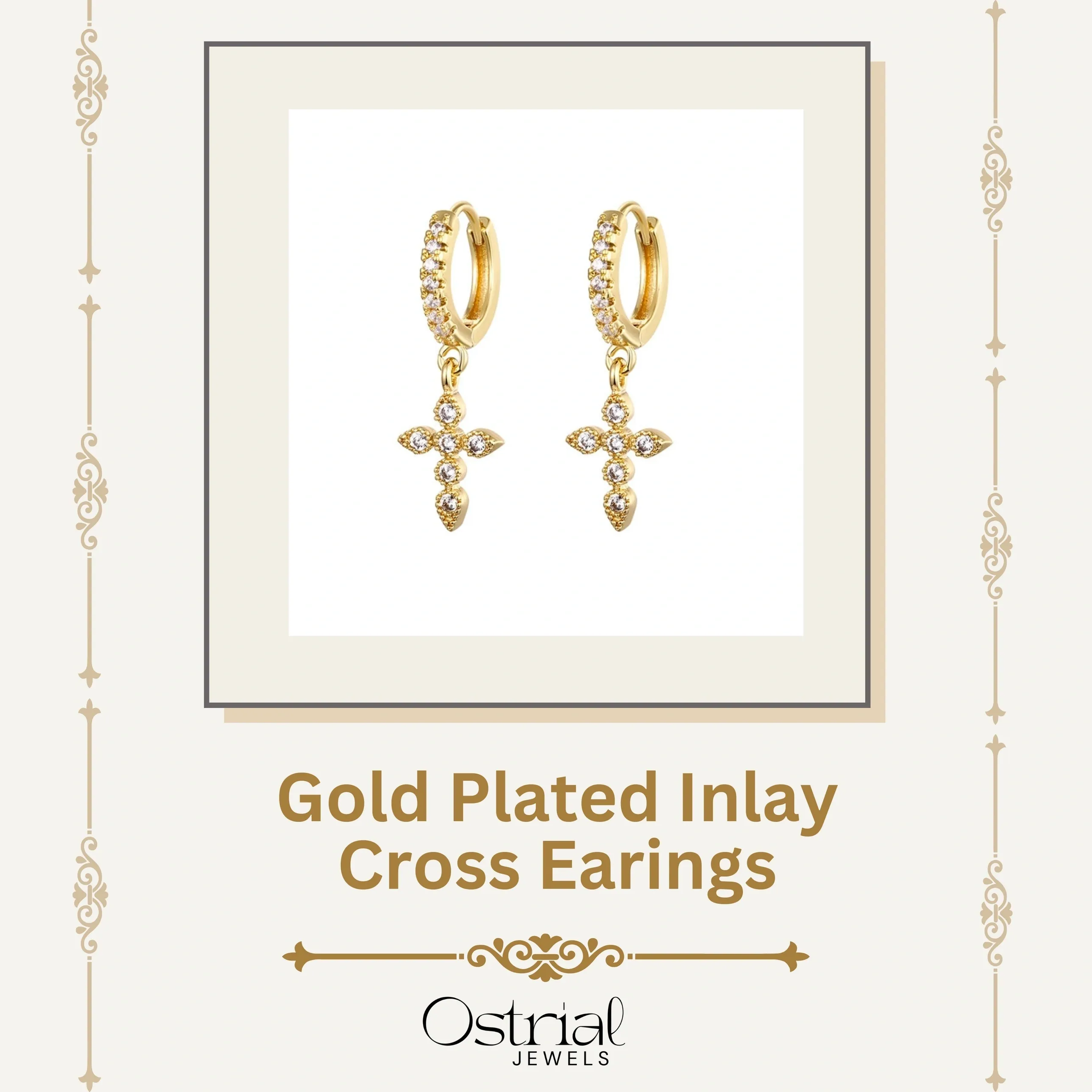 Ostrial Jewels - Gold Plated Earrings